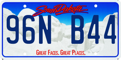 SD license plate 96NB44