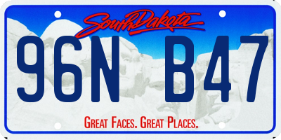 SD license plate 96NB47