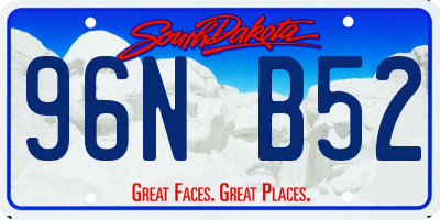 SD license plate 96NB52