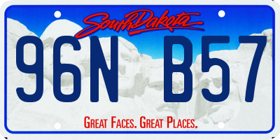 SD license plate 96NB57
