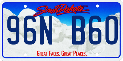 SD license plate 96NB60