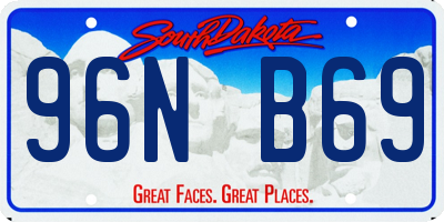 SD license plate 96NB69