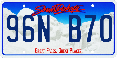 SD license plate 96NB70