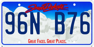 SD license plate 96NB76