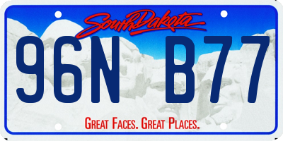 SD license plate 96NB77