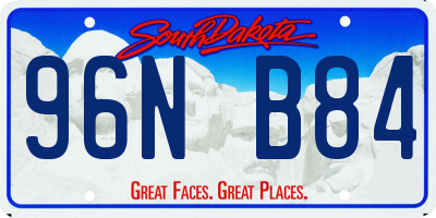 SD license plate 96NB84