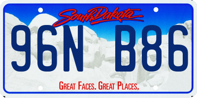 SD license plate 96NB86
