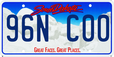 SD license plate 96NC00