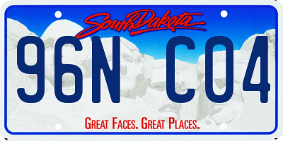 SD license plate 96NC04
