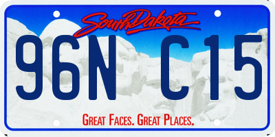 SD license plate 96NC15