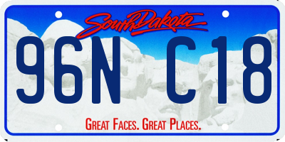 SD license plate 96NC18
