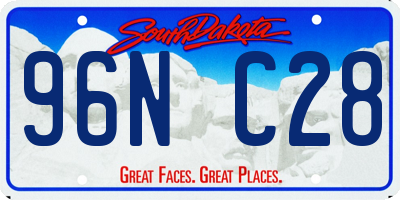 SD license plate 96NC28