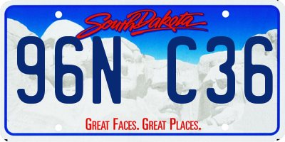 SD license plate 96NC36
