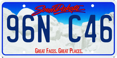 SD license plate 96NC46