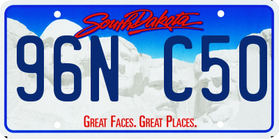 SD license plate 96NC50