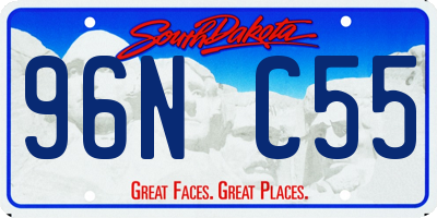 SD license plate 96NC55