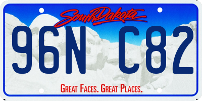 SD license plate 96NC82