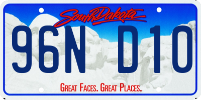 SD license plate 96ND10