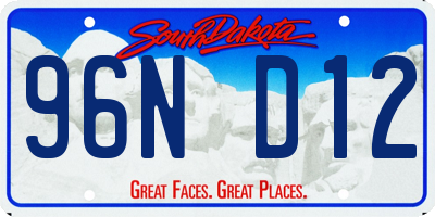 SD license plate 96ND12