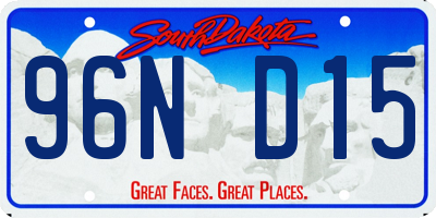 SD license plate 96ND15