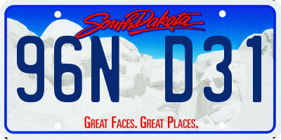 SD license plate 96ND31