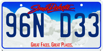 SD license plate 96ND33