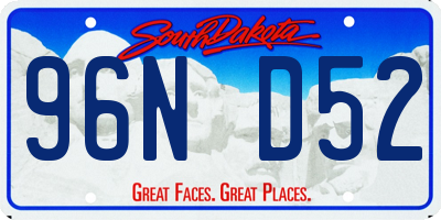 SD license plate 96ND52