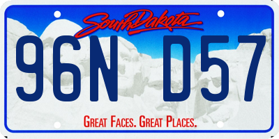 SD license plate 96ND57