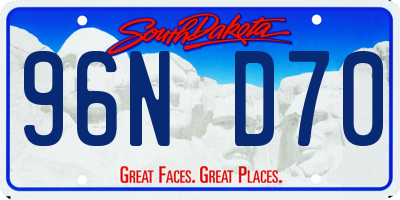 SD license plate 96ND70