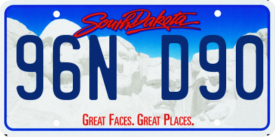 SD license plate 96ND90