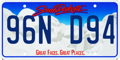 SD license plate 96ND94