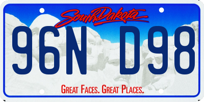 SD license plate 96ND98