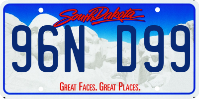 SD license plate 96ND99