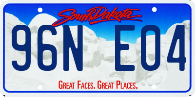 SD license plate 96NE04