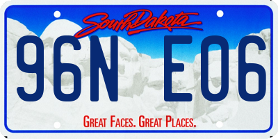 SD license plate 96NE06