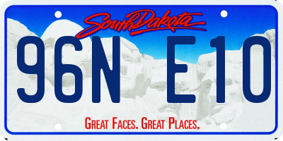 SD license plate 96NE10