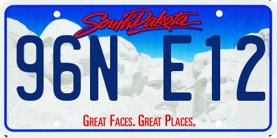 SD license plate 96NE12