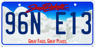 SD license plate 96NE13
