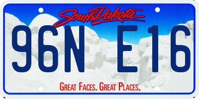 SD license plate 96NE16