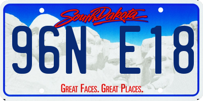 SD license plate 96NE18