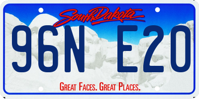 SD license plate 96NE20