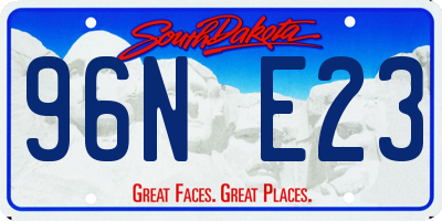 SD license plate 96NE23