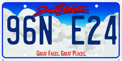 SD license plate 96NE24