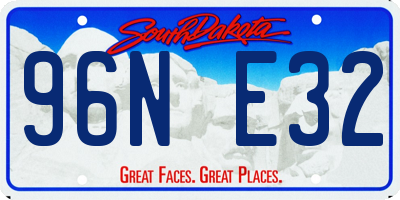 SD license plate 96NE32