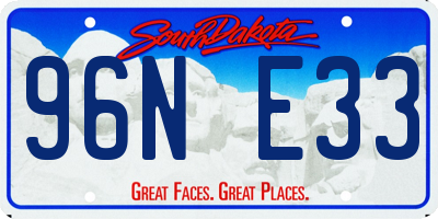 SD license plate 96NE33