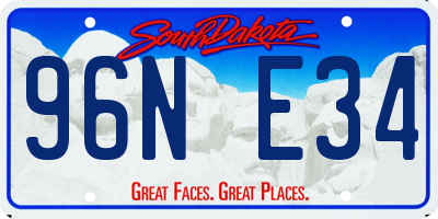 SD license plate 96NE34