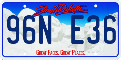 SD license plate 96NE36