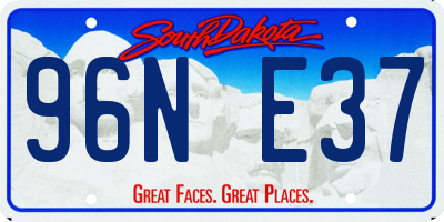 SD license plate 96NE37