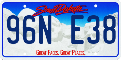 SD license plate 96NE38