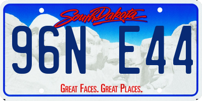 SD license plate 96NE44